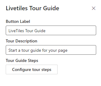 Configure Tour Guide Webpart